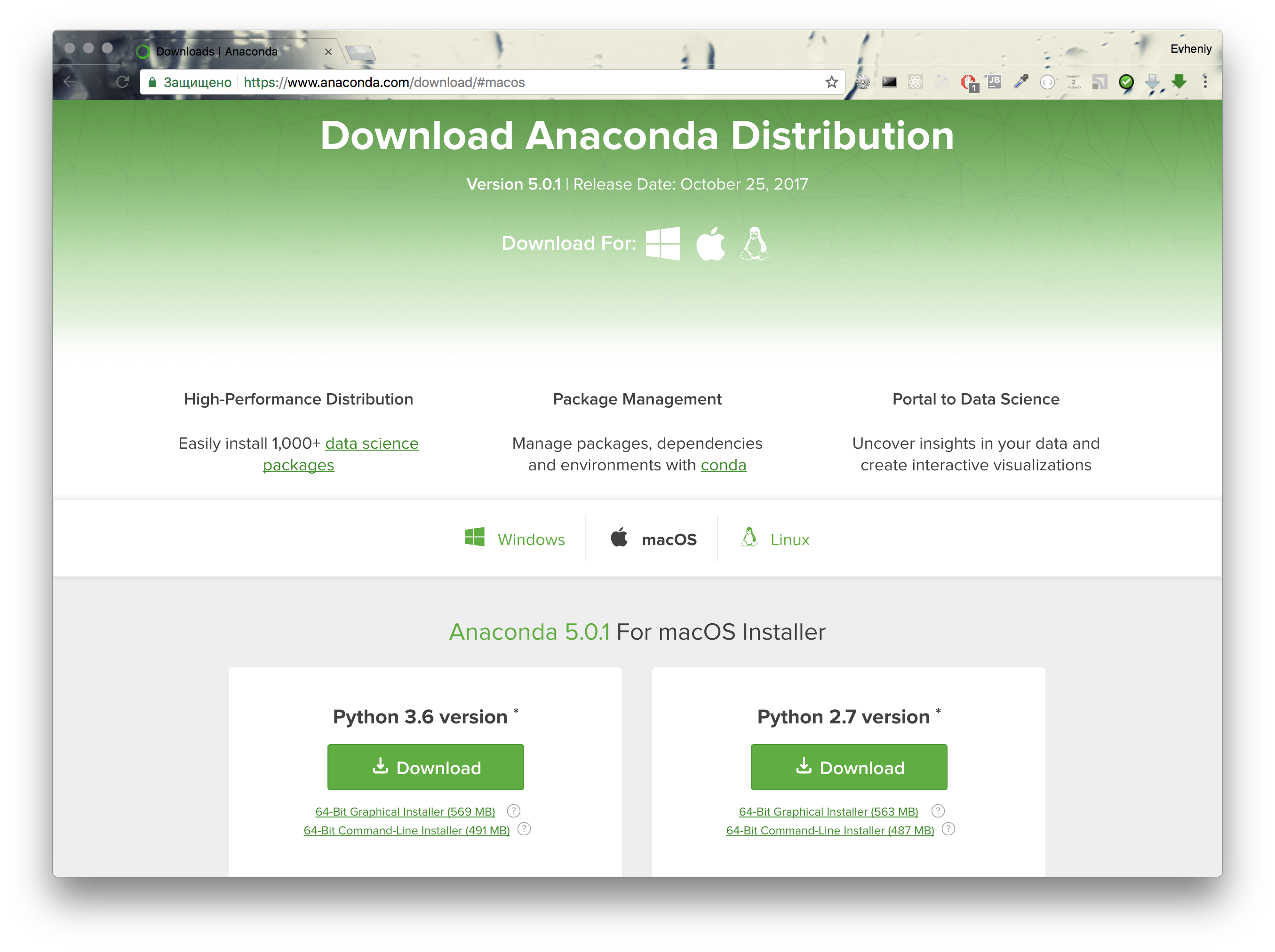 Anaconda python 3 download mac